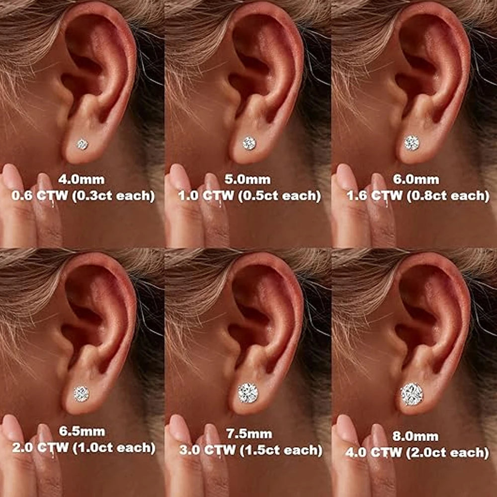 ZeitlosWir™ – CrownSpark Moissanite Earrings