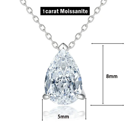 ZeitlosWir™ – CrystalDrop Moissanite Pendant Necklace