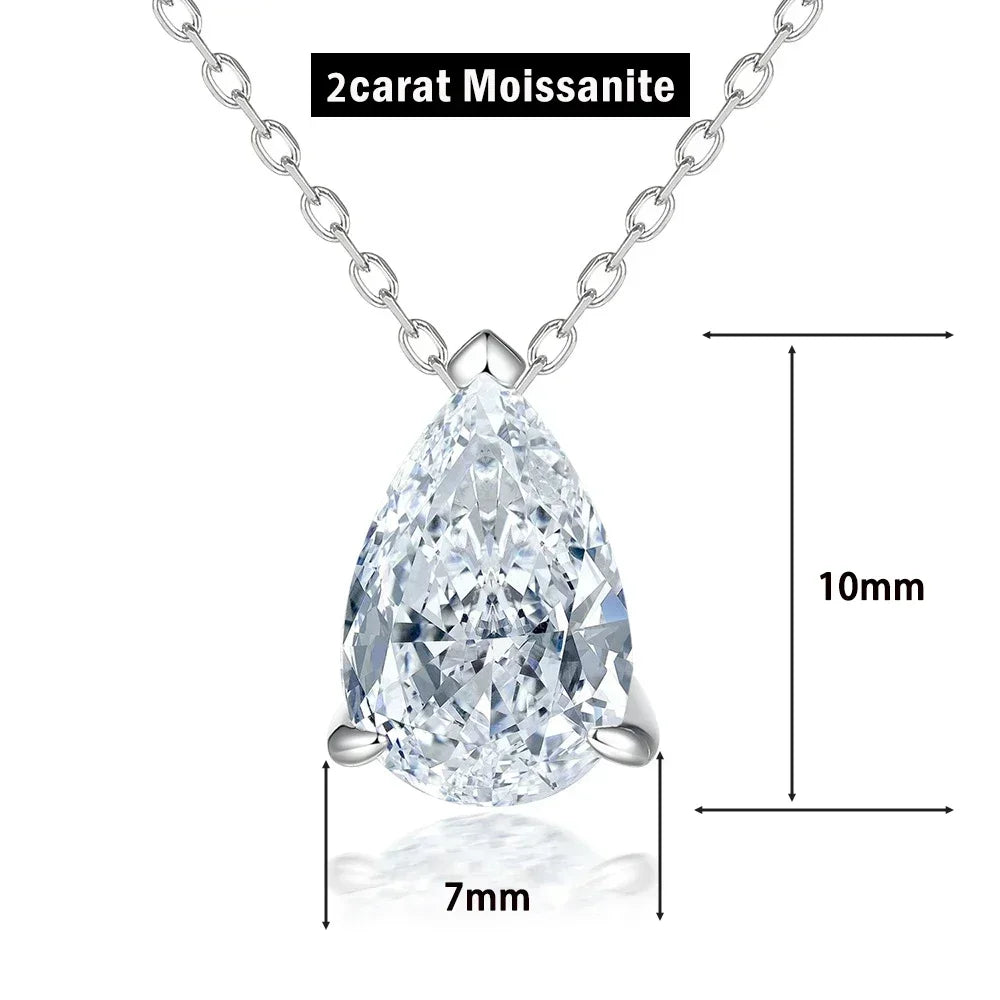 ZeitlosWir™ – CrystalDrop Moissanite Pendant Necklace