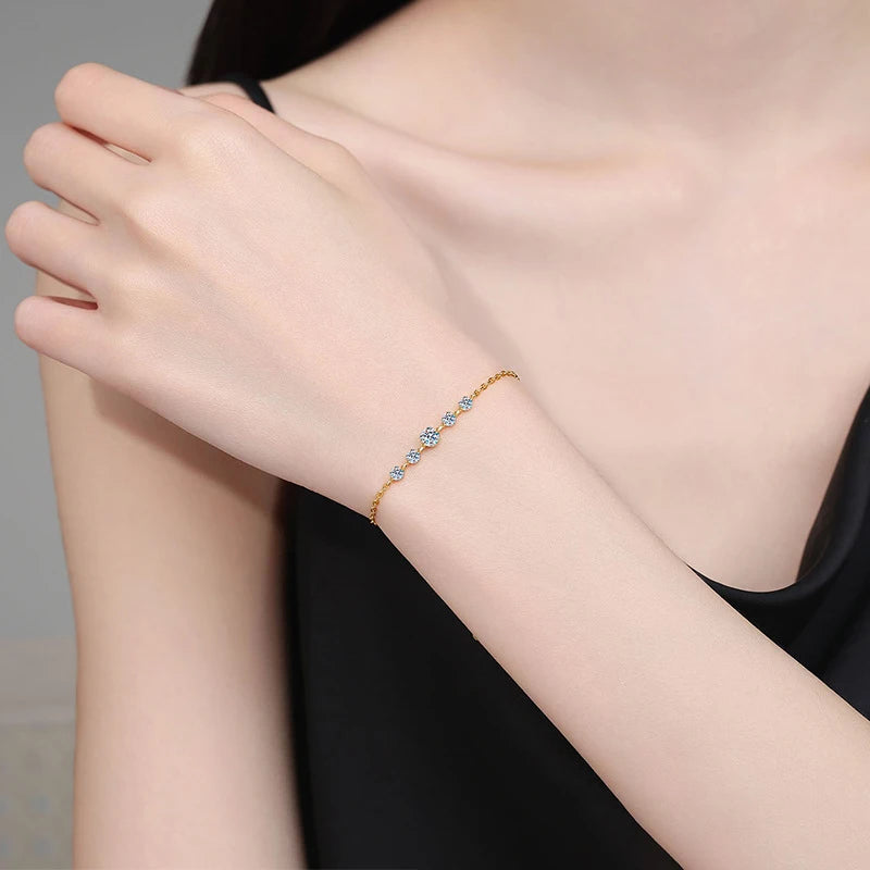 ZeitlosWir™ – Starlit Embrace Moissanite Bracelet